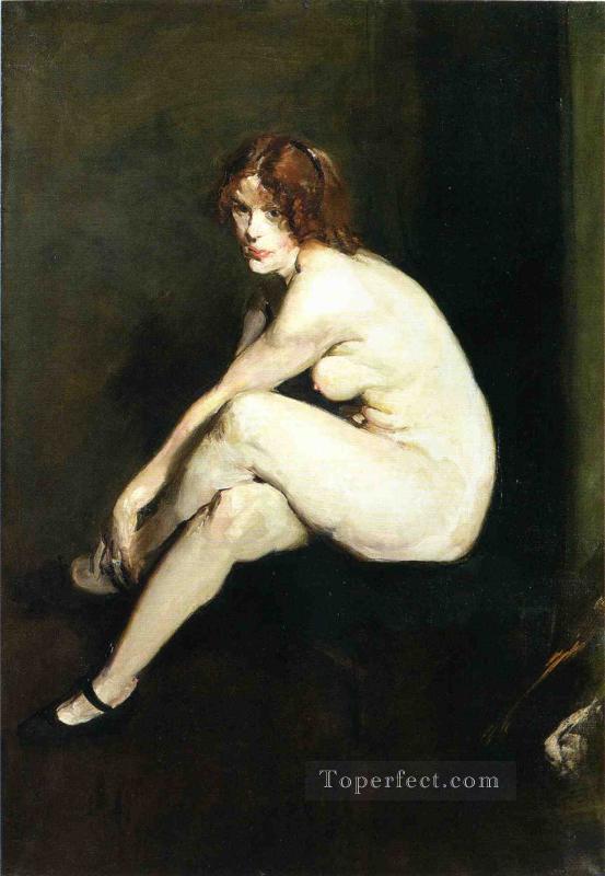 Nude Girl Miss Leslie Hall Realist Ashcan School George Wesley Bellows Oil Paintings